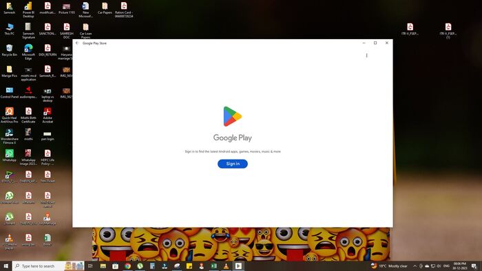 Sign In Google Play Store on Windows 10